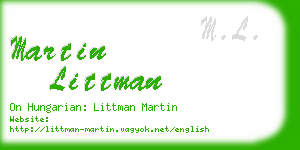martin littman business card